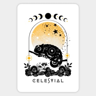 Celestial spirit animal Chameleon witch magic mushroom Magnet